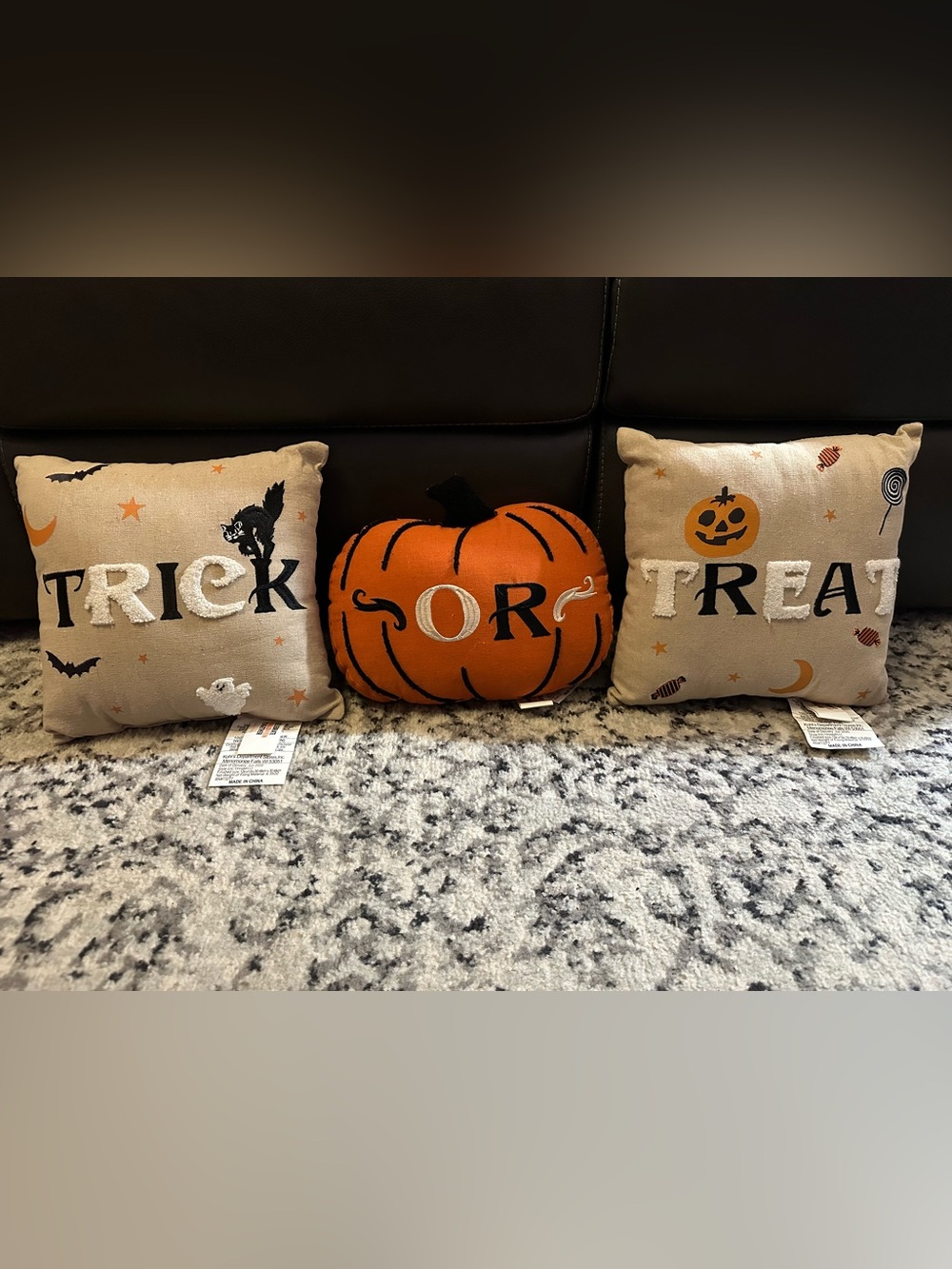 Kohl’s Halloween Trick or Treat Pillow Set of 3 Pumpkin Cat Ghost